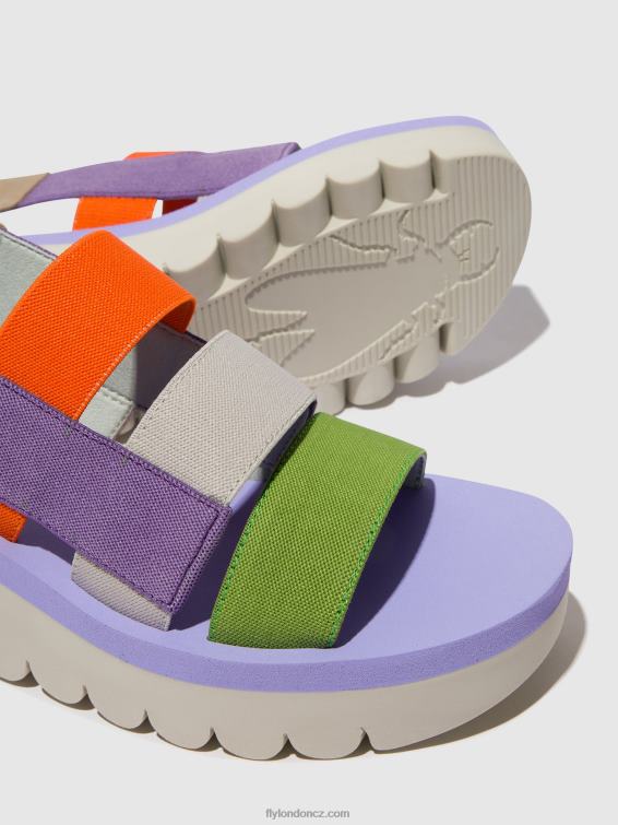 multi (viola) Fly London ženy páskové sandály yere847 2HX4R425