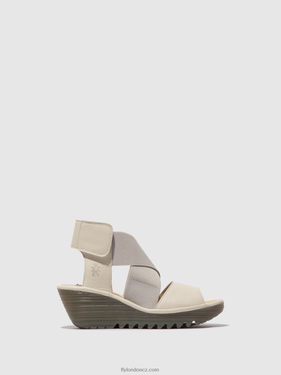 špinavě bílá Fly London ženy crossover sandály yuba385 2HX4R558