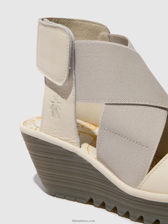 špinavě bílá Fly London ženy crossover sandály yuba385 2HX4R558