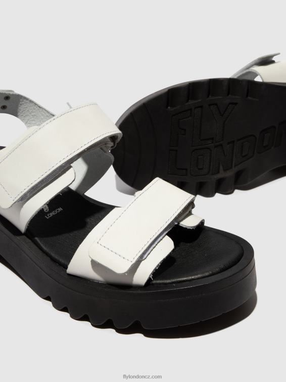 špinavě bílá Fly London ženy sandály na suchý zip meka857 2HX4R532