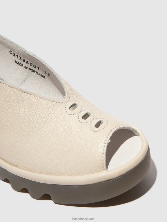 špinavě bílá Fly London ženy sling-back sandály baye386 2HX4R572