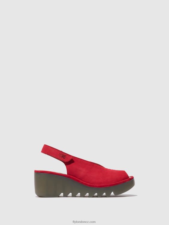 rtěnka červená Fly London ženy sling-back sandály baye386 2HX4R580