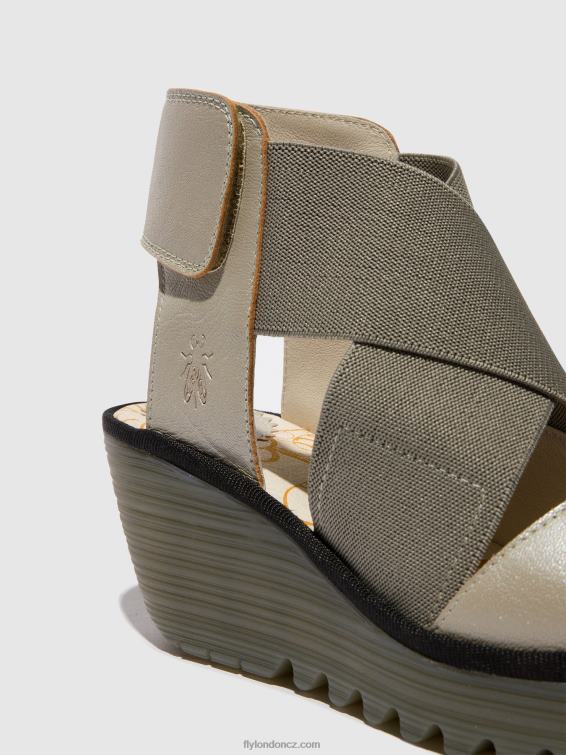 stříbrný Fly London ženy crossover sandály yuba385 2HX4R477