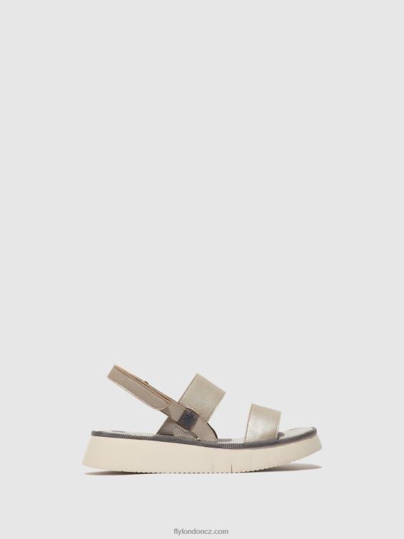 stříbrný Fly London ženy sling-back sandály cura318 2HX4R463