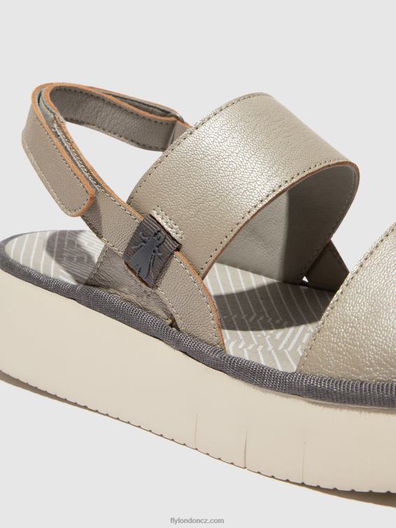 stříbrný Fly London ženy sling-back sandály cura318 2HX4R463