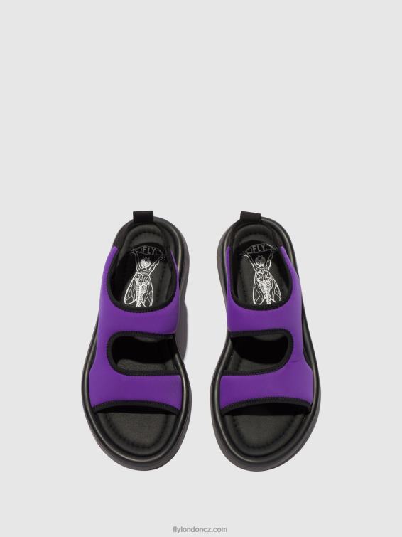 viola/černá Fly London ženy sandály na záda treq930 2HX4R452