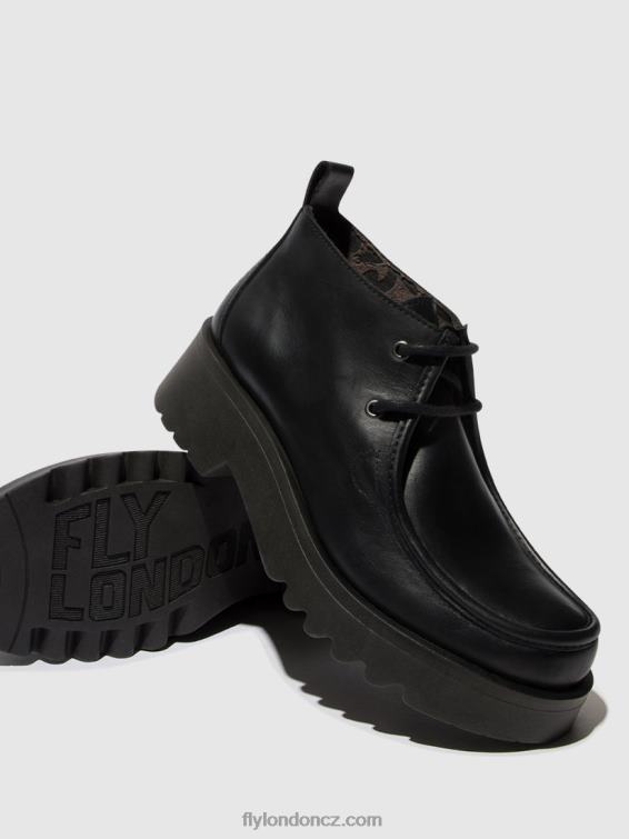 Černá Fly London ženy šněrovací boty megg90 2HX4R680