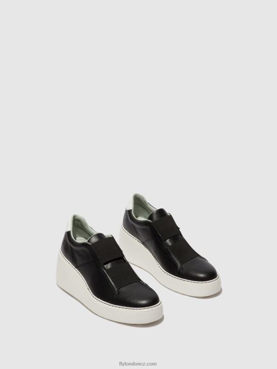 Černá Fly London ženy elastické tenisky dito581 2HX4R730
