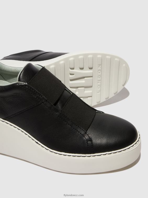 Černá Fly London ženy elastické tenisky dito581 2HX4R730
