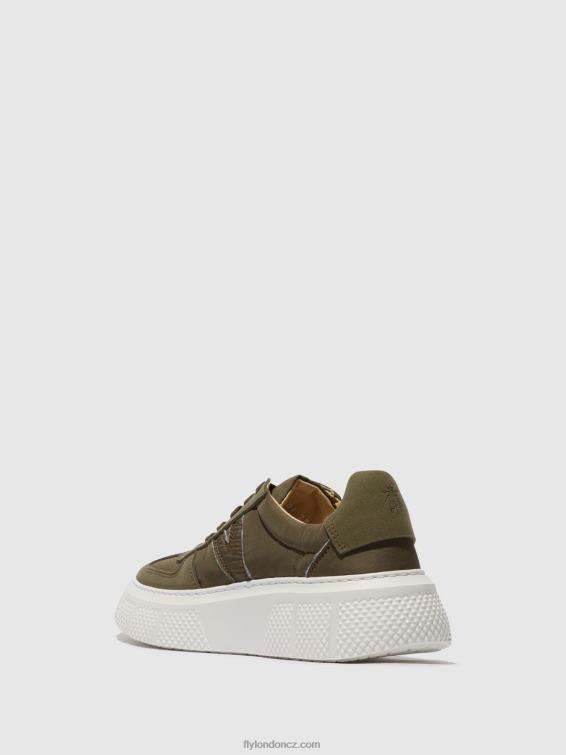 khaki Fly London ženy šněrovací tenisky essa511 2HX4R759
