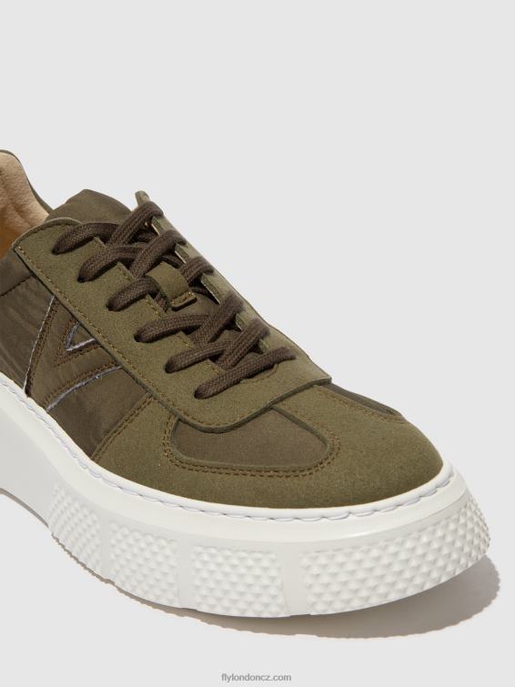 khaki Fly London ženy šněrovací tenisky essa511 2HX4R759