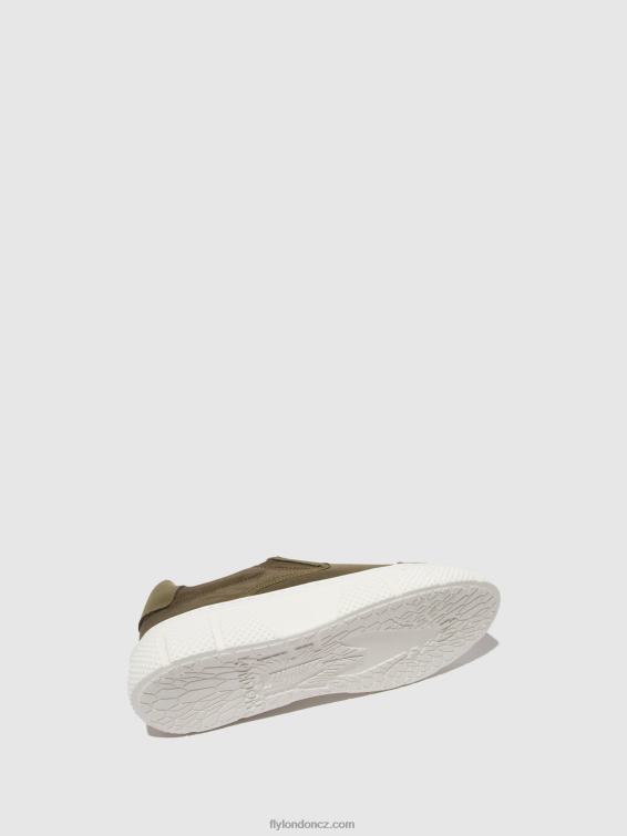 khaki Fly London ženy nazouvací tenisky elin509 2HX4R753