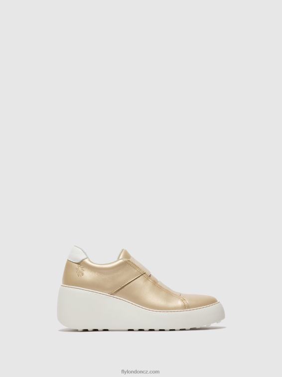 zlato Fly London ženy elastické tenisky dito581 2HX4R731