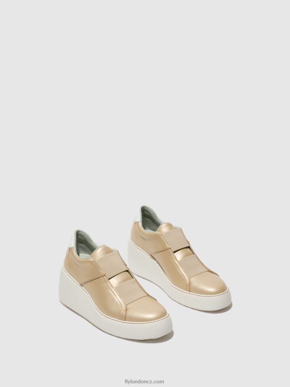 zlato Fly London ženy elastické tenisky dito581 2HX4R731