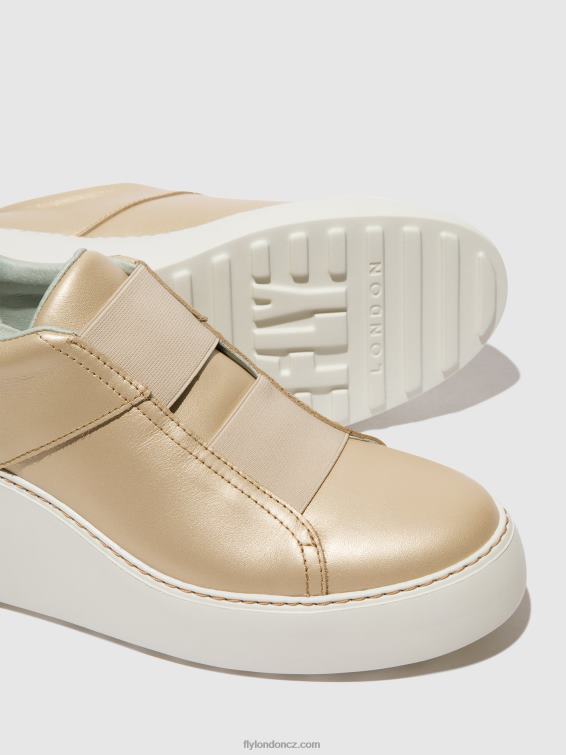 zlato Fly London ženy elastické tenisky dito581 2HX4R731